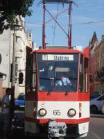 Tw 65 am 09.08.09 in der Lutherstrae .