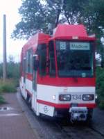 Tw 134 in der Schleife Sandow .