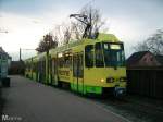 Tw 139 wartet in der Wendeschleife Strbitz auf Fahrgste (04.12.2008)