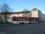 Tw 140 biegt in die Stadtpromenade ab (20.03.2009)