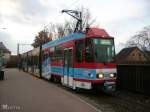 Tw 140 in der Wendeschleife Strbitz (08.12.2008)