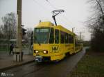 Tw 169 wartet in der Wendeschleife Sandow auf Fahrgste (05.12.2008)