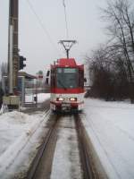 Tw 171 am 22.02.09 in der Schleife Sandow .