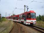 Tw 171 und 130 am 09.08.09 in der Wendeschleife Sachsendorf .