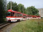 Tw 171 und 130 am 09.08.09 in der Wendeschleife Strbitz .