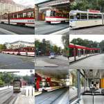 Montage II Strassenbahnverkehr in Erfurt 2009