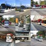 Montage I Strassenbahnverkehr in Erfurt 2009