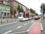 Combino Tw 630 der EVAG in der Magdeburger Allee stadteinwrts, Erfurt Oktober 2009