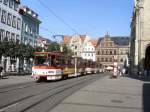 3er-Zug KT4D auf dem Fischmarkt, Erfurt 2006