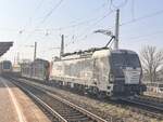 BR 383 065-0 von EP Cargo mit Leeren Autozug bei der Durchfahrt MG-Neustadt. 8.Mrz 2025