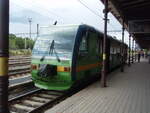 VT 33 der Lnderbahn als U 14 Rakovnk zpad - Jirkov in Chomutov. 16.07.2025