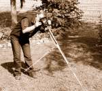 Ob das Photo scharf wird? Schrg wird's auf jeden Fall.
(Mai 2009)