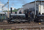 150 Jahre Emmentalbahn.

E 3/3 853 der Jura-Simplon und Ed 3/3 3 'Langnau' der Emmentalbahn rangieren im Bahnhof Burgdorf. Mai 2025.