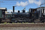 150 Jahre Emmentalbahn.

E 3/3 853 der Jura-Simplon und Ed 3/3 3 'Langnau' der Emmentalbahn (im Bild) rangieren im Bahnhof Burgdorf den Sonderzug in die Abstellgruppe. Mai 2025.