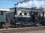 150 Jahre Emmentalbahn.

E 3/3 853 der Jura-Simplon und Ed 3/3 3 'Langnau' der Emmentalbahn (im Bild) rangieren im Bahnhof Burgdorf den Sonderzug in die Abstellgruppe. Mai 2025.
