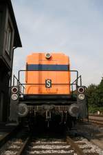 Lok 22 der WHE bei der Mittagspause am B Heerstr. 9.9.2009